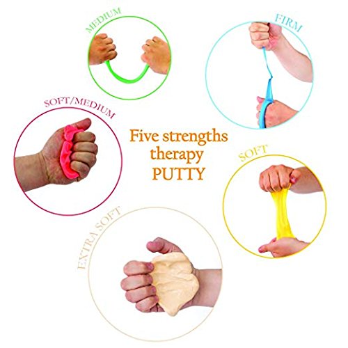 Playlearn Therapy Putty 5 Strengths Theraputty for Kids and Adults