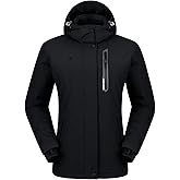 CAMEL CROWN Women’s Mountain Snow Waterproof Ski Jacket Detachable Hood Windproof Fleece Parka Rain Jackt Winter Coat