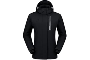 CAMEL CROWN Women’s Mountain Snow Waterproof Ski Jacket Detachable Hood Windproof Fleece Parka Rain Jackt Winter Coat