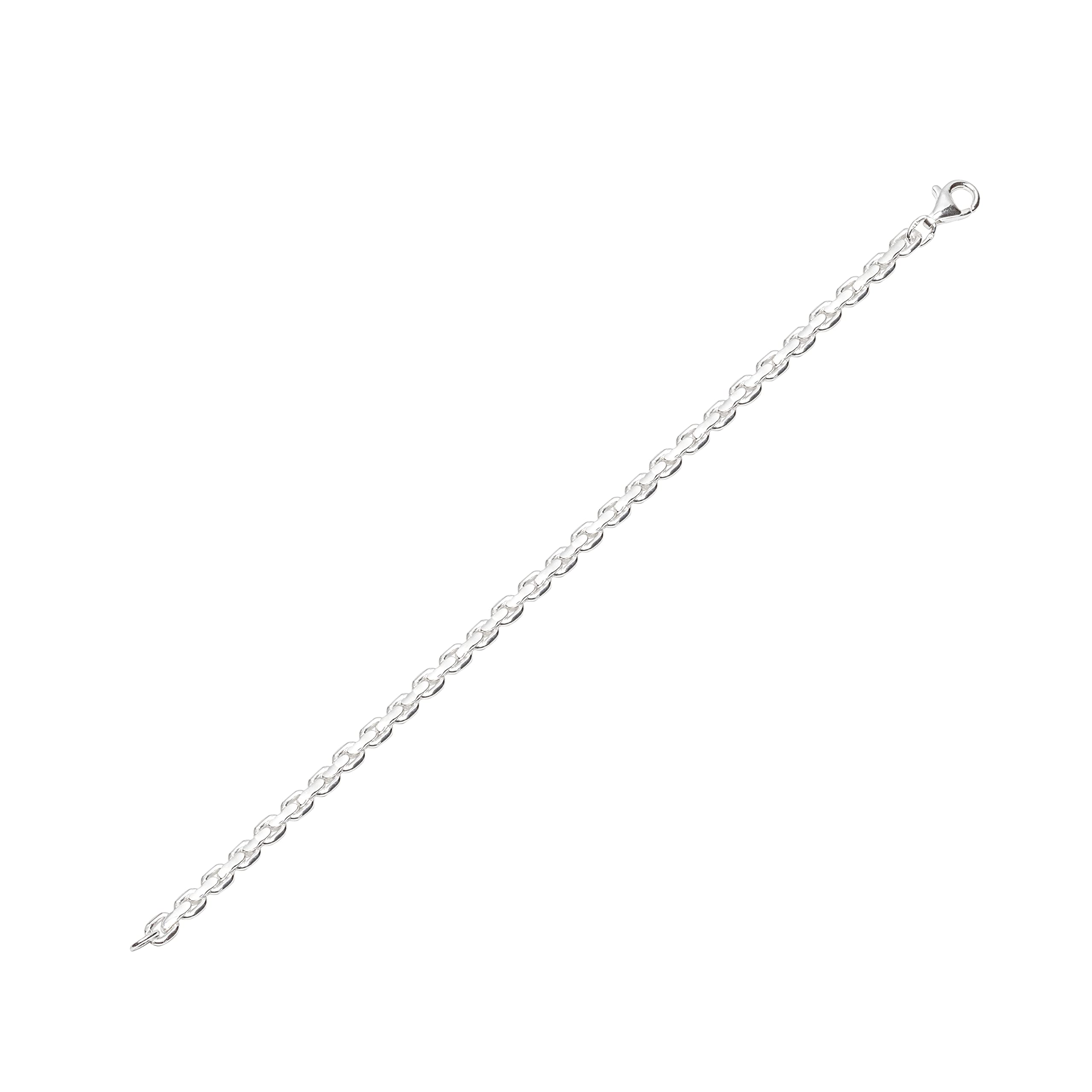 NKlaus bracelet 925 Sterling Silver 19cm anchorchain 4 times diamond plated ladies bracelet 12427