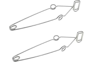 LBTODH 2 PCS Test Tube Clamp Stainless Steel Testing Holder Tool with Finger Grips for Laboratory Test Tubes