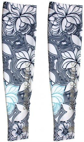 Full Length Arm Sleeve - Sold in Pairs - Blue Swirl - S