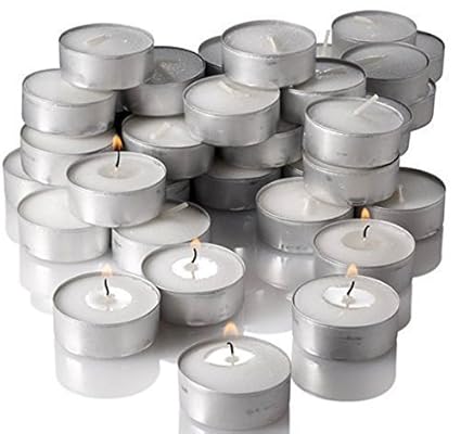 Tiru Traders Unscented Tealight Candles Set Of 50