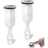 (2-Pack) Bathroom Sink Pop-Up Stoppers - with Brushed Nickel Finish - Fits Most Pop-Up stoppers Design 1-3/8” Cap Outer Diame
