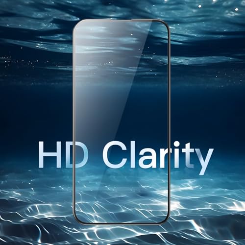 JETech Full Coverage Screen Protector for iPhone 16 6.1 Inch, Black Edge Tempered Glass with Easy Installation Frame, Case Friendly, HD Clear, 3 Pack
