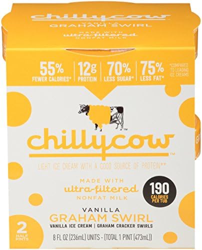 Chilly Cow Vanilla Graham Swirl Light Ice Cream, 16 fl oz (frozen)