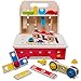 USA Toyz Wooden Workbench and Tools for Kids - 36Pc Wooden Toys w/ Folding Kids Work Bench Table