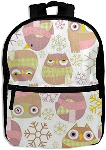 Owl Animal Unisex Personalized Printing Book Kid' Bag With Zipper For Little Boy School Kindergarten Backpacks