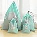 4 pieces Waterproof Travel Drawstring Bag Shoe Laundry Underwear Makeup Storage Pouch