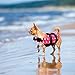 Dog Life Jacket Pet Life Preserver Reflective Stripes Vest Saver Coat Flotation Float Life Jacket Aid Buoyancy Doggy (XXS, Rose)
