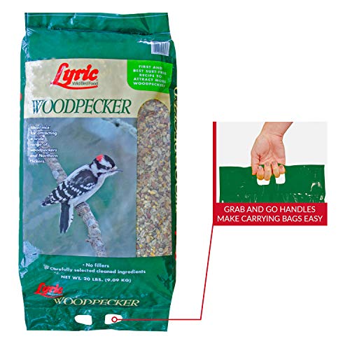 Lyric Woodpecker Wild Bird Seed No Waste Bird Seed with Nuts, Dried