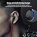 VMTOP Earphonesred Earphones, Stereo Headphones with Microphone 3.5mm Earbuds for iPhone/iPod/iPad/Samsung Galaxy and Android Compatible, Black/Red