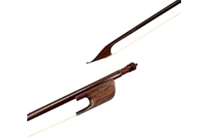 4/4 Full Size Baroque Style Cello Bow - Handmade Rosewood Bow with Horsehair - Lightweight Design for Violin, Viola, and Cell