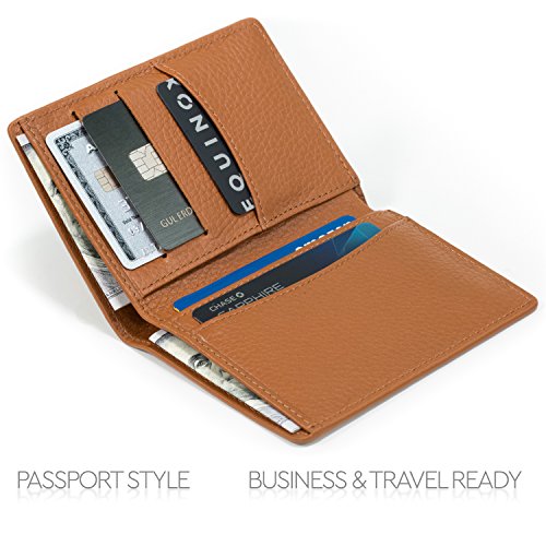 Otto Bifold Leather Wallet - Passport Style - ID, Bank Cards and Cash, RFID BLOCKING - Unisex