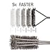 FAXTTO BBQ Grill Brush in Stainless Steel with Long Handle. A Powerful Accessory to Clean Barbeque Plates, Racks and Burners