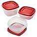 Rubbermaid Easy Find Lids Food Storage Containers, Racer Red, 6-Piece Set