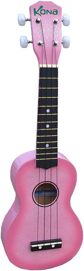 Kona KONA-21SPPK Soprano Ukulele, Sparkle Pink