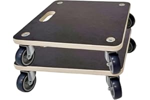 HBFBDRCT Hardwood Furniture Moving Wooden Dolly with 4 Rubber Silent Wheels,15 Inch Securely Holds 2204 Lbs Heavy Duty Rolling Mover for Piano Couch Fridge Washing Machine Big Plant, 2 Packs