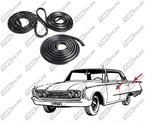 1961 thru 1964 Pontiac Catalina--3 Piece Weather Seals Kit for 2-Door Sedan Model
