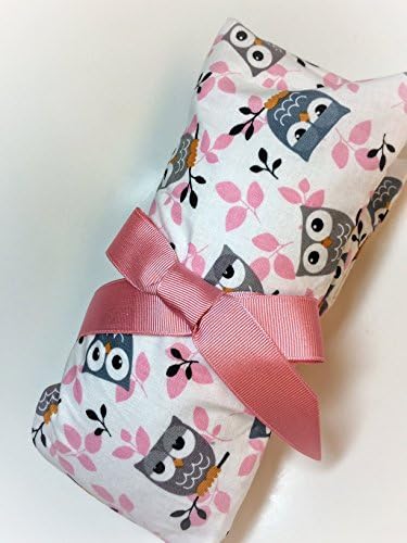 Rice Pack NECK Wrap - Removable Pink Owl Cover