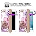 MoKo for iPad 11-inch (A16) 11th Generation Case 2025, iPad 10th Generation Case 2022 with Pencil Holder, Slim Lightweight Trifold iPad11 inch Cover with Rugged PC Translucent Back Shell,Floral Purple