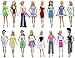 ZITA ELEMENT Lot 15 Items = 5 Sets Casual Wear Clothes Dress and 10 Shoes for 11.5 Inch Girl Doll - Fashion Handmade Party Outfits Accessories for 11.5 Inch Doll Xmas Gift