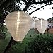 2 White Nylon Solar Hanging Lanterns, 10