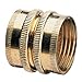 Nelson 855744-1001 Industrial Brass Pipe and Hose Fitting with Dual Swivel for Male Hose to Male Hose, Double Female primary