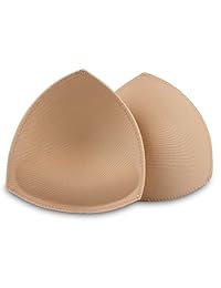 Almohadillas para sujetador, 4 pares, almohadillas para sujetador sermicle cosidas masajeadas para sujetador deportivo A B o C D, D E Cup beige o negro, blanco opcional