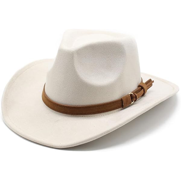 LolliWeaver Women Men Fashion Wide Brim Teardrop Crown Felt  display picture 1