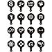 Letsparty 16 Pcs Latte Art Stencils for Coffee Cappuccino Milk Barista Shaker Cappuccino Template Strew Pad Duster Spray