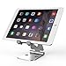 Skomet Foldable Aluminum Phone and Stand, Holder, Dock Compatible with iPhone, iPad, Samsung, Nintendo Switch, Tablet and All Smartphone Devices - with Dual Adjustable Panels - Silver