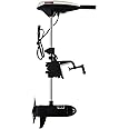 66LB Thrust Electric Outboard Trolling Motor, Transom Mounted Inflatable Fishing Boat Engine Brush Motor, 7 Speed, Telescopic Type Control Handle, 47.22" Shaft