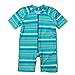 i play. by green sprouts baby girls infant and toddler swimwear sunsuits, Aqua Stripe, 24mo US
