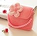 Hosaire Girl Bag Plush Flower Mini Handbag Shoulder Bag Messenger Bag for Toddlers Preschoolers Pink