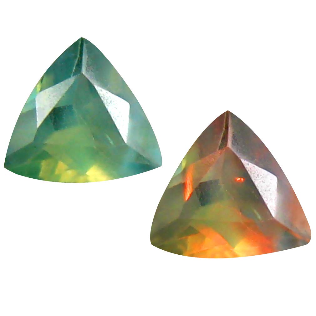 0.20 ct TRILLION SHAPE (4 x 4 mm) 100% NATURAL (UN-HEATED) COLOR CHANGE ALEXANDRITE LOOSE GEMSTONE