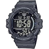 Casio Illuminator AE1500WH Series | 10-Year Battery | LED Backlight | 5-Alarms | 1/100 Sec Stopwatch | Men
s Digital Watch