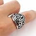 Oakky Jewelry Mens Stainless Steel Domineering Vintage Freemason Masonic Rings, Black and Silver Size 13
