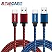 Galaxy S9 Charger, Benicabe (6 Ft 2-Pack) Nylon Braided Cord, USB 3.0 Type C (3 Amp) Fast Charging Cable for Samsung S9 Plus S8 Note 8, LG V20, Pixel 2, Moto Z, Nintendo Switch (Red & Blue)
