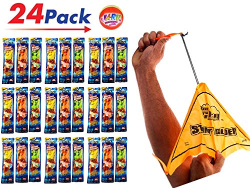 2GoodShop Hang Glider Flying Game for Kids (Pack of 24) Toys Easy Launch Glider with Paraglider Included | Item #5806-24p