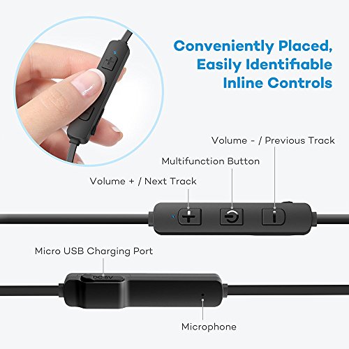 image for TaoTronics Bluetooth Headphones with Lightweight Compact Construction 