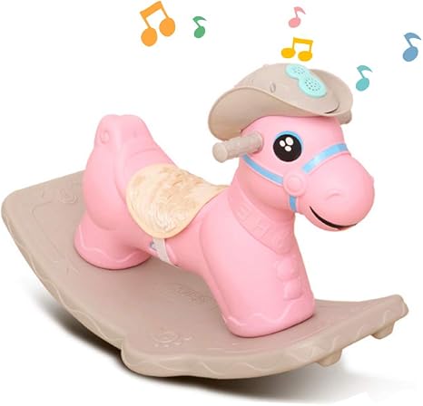 old plastic rocking horse