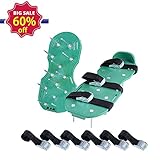 Lawn Aerator Shoes with 3 Adjustable Straps and Metal Buckles - Heavy Duty Spikes Lawn Aerator Sandals for Aerating Your Grass Lawn or Yard