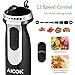 Aicok Hand Blender, 4 in 1 Immersion Blender with Mixing Beaker(800ml), Chopper, and Whisk, 12-Speeds, Multifunctional Blender with Anti-Splash Blade, BPA Free