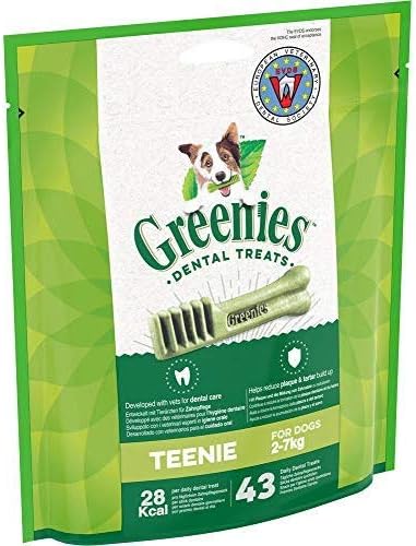 GREENIES Dental Sticks for small dogs weighing 2 to 7 kg - 43 chew sticks - Veterinary certified oral hygiene treats, 340g