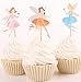 Yunko 48 Fairy Girls Dancers Fun Cupcake Decorative Toppers Cupcake Decorating Tools for Birthday Party