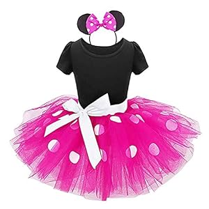 Z-YQL Baby Meisjes Polka Dots Turnpakje Jurken Fancy Dance Kostuum Cosplay Verjaardagsfeestje Tutu Aankleden Hoofdband