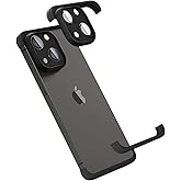 OBHEI Real Bare Frameless Phone Case Designed for iPhone 14, Camera Lens Protector, Shockproof TPU Corner Pad for iPhone 14, 6.1 Inch - Black