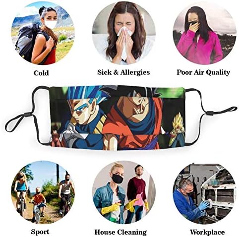 Colorful face masks suitable for various activities like biking and snowboarding, priced at $8.99.