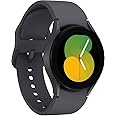 SAMSUNG Galaxy Watch 5 40mm Bluetooth Smartwatch w/Body, Health, Fitness and Sleep Tracker, Improved Battery, Sapphire Crystal Glass, Enhanced GPS Tracking, US Version, Gray (Renewed)